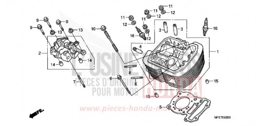 CULASSE DE CYLINDRE AVANT VT750C2SA de 2010